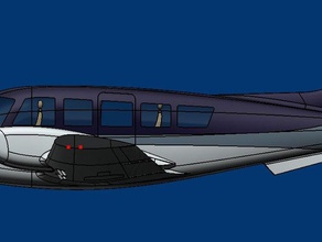 conceptual de doble motor avión modelos 3d print model - Mito3D