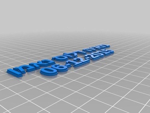 maya lug etiket metni Anahtarlık özelleştirilmiş 3d print model - Mito3D
