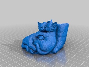 sleeping kittens scans replicas 3d scan autodesk memento cat feline kitty meow mustangdave photo photogrammetry purrr 3d print model - Mito3D