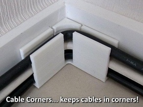 cable corners keep cables organization aerial audio cabling clamp clamps clip clips computer cord design easy print electrical ethernet hdmi holder holders home household magnet network office organisation power practical safe safety secure simple smart solution stereo tidy unique usb video visual wiring workshop 3d print model - Mito3D