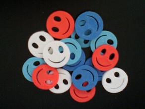 smiley moneta le monete distintivi carrello della spesa smile 3d print model - Mito3D