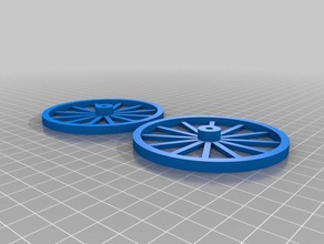 rueda carro 8 cm hobby personalizzato 3d print model - Mito3D