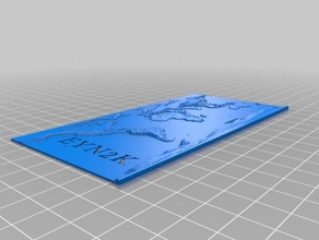 terra di contorno mappa, in piano high poly le scansioni repliche 3d print model - Mito3D
