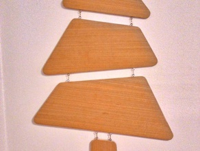 moderno in legno albero di natale arredamento decorazione decorazioni ornamento alberi noel della parete 3d print model - Mito3D