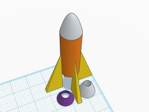sugar-powered rocket hobby makeredchallenge 3d print model - Mito3D