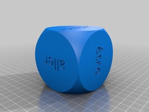 french verbs dice learning customizer frenchproject makeredchallenge scienceproject 3d print model - Mito3D