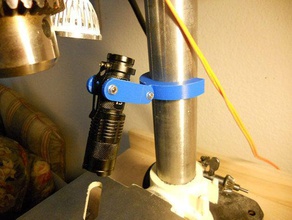 flashlight clamp diy 3d print model - Mito3D