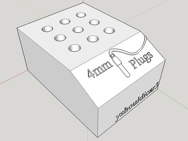 contenitore modulare da 4mm, spina titolare elettronica 3D print model - Mito3D