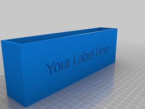customizable labeled container containers box customizer 3d print model - Mito3D