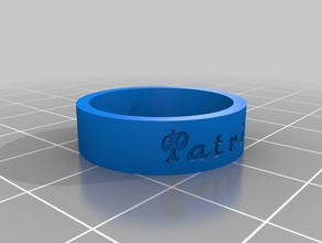 nombre de anillo los anillos personalizado 3d print model - Mito3D