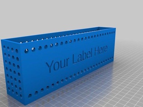 personalizável caixa etiqueta recipiente rotulado por 2-1 recipientes a personalizador 3d print model - Mito3D