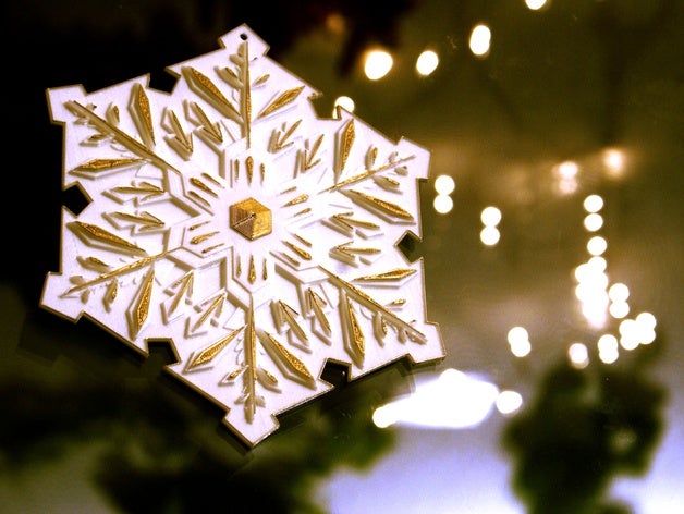 fiocco di neve ornamento arredamento natale la decorazione vacanza stagionale solidworks inverno 3D print model - Mito3D
