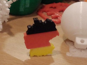3 renk Almanya haritası diğer 3d print model - Mito3D