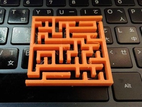 labirinto gerador de puro openscad brinquedos jogos Arte 2d montanha-russa personalizador sistemas é fácil impressão 3d print model - Mito3D