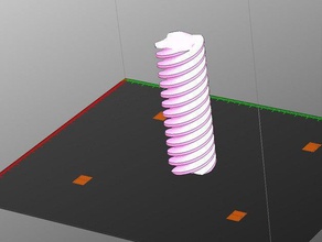 70 diameter- 4 start-worm gear engineering 3d print model - Mito3D