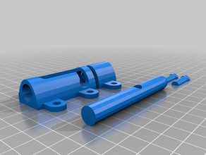 Türriegel - Ersatz Teile Toten-Schraube Tür-Verriegelung hardware Haken Schlüssel lock schieben 3d print model - Mito3D