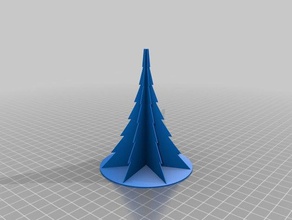 tabletop christmas tree branches- customizer version decor customized 3d print model - Mito3D