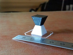 2-Farb-test single extruder Pyramide Sanduhr 3d drucken tests 3d print model - Mito3D