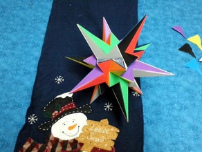 stellated icosahedron chiral math art polyhedron christmas ornament star stellation 3d print model - Mito3D