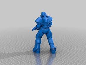 fallout 4 t51 power armor assault rifle video games 3d print model - Mito3D