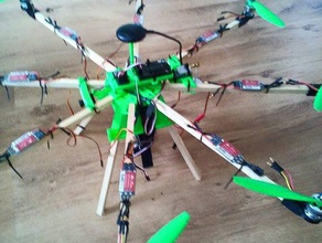 octocopter hub bottom section rc vehicles multicopter multirotor 3d print model - Mito3D