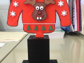 ugliest sweater trophy decor award christmas prize ugly 3d print model - Mito3D