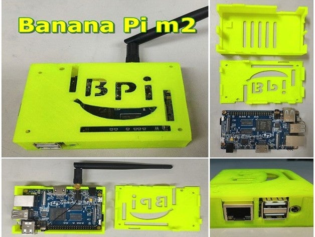 banana pi m2 caso de sólidos eletrônica 3D print model - Mito3D