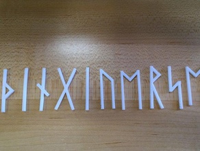 anglo-saxon runic alphabet futhork signs logos medieval runes vikings 3d print model - Mito3D