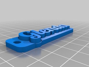 minha personalizado de várias linhas tag chaveiro glenda chaveiros 3d print model - Mito3D