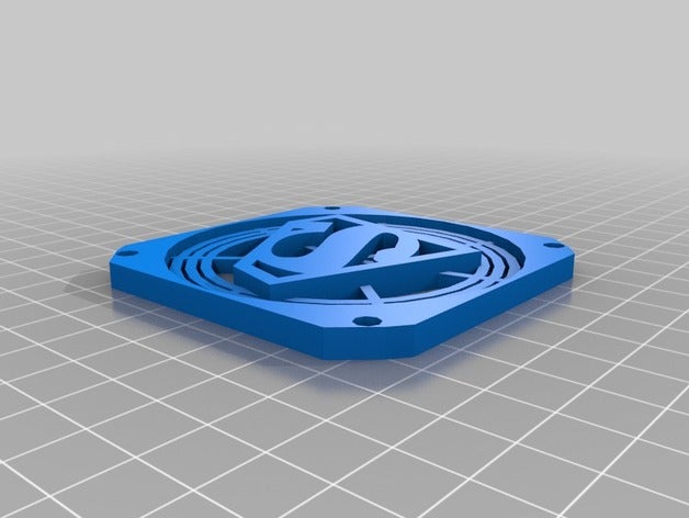 mon personnalisés 70mm superman grille du ventilateur 3d de l'imprimante pièces 3D print model - Mito3D