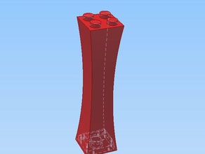 7 block high lego pillar construction toys 3d print model - Mito3D