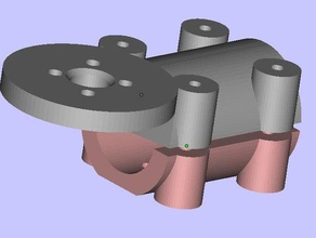 support moteur 20mm tube hobby 3d print model - Mito3D