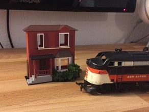 ho modelo a escala tren de vuelta casa los edificios estructuras lionel trenes del 3d print model - Mito3D