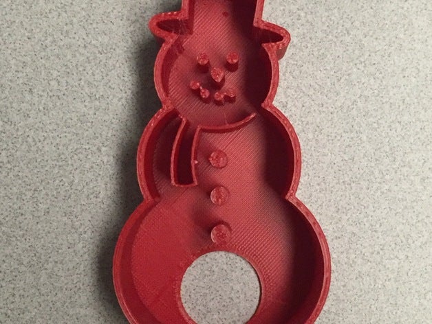 pupazzo di neve con lo stampino cucina pranzo 3d cookie cutter natale 3D print model - Mito3D