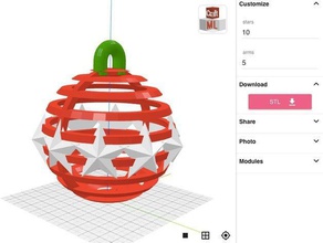 craftml personnalisable ornement étoiles l'art 3d print model - Mito3D