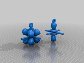 orbitales ornements d'arbre de noël 3d l'impression 3d print model - Mito3D