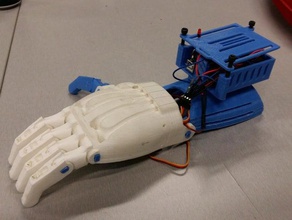servo hand raptor reloaded rework other prosthetic 3d print model - Mito3D