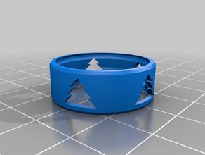 my customized tree design spinning ring rings 3d print model - Mito3D