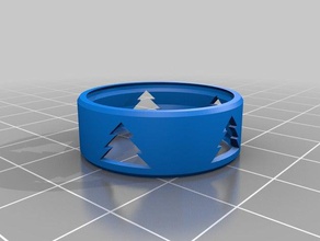 özelleştirilmiş ağacı tasarım iplik yüzüğüm yüzük 3d print model - Mito3D