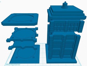 tardis coaster set decor doctor drink 3d print model - Mito3D