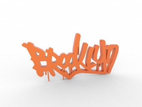 brooklyn goutte à graffiti art new york 3d print model - Mito3D