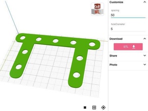 craftml personalizzabile t-staffa strumenti 3d print model - Mito3D