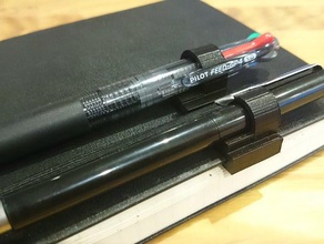 moleskine notebook pen holder office 3d print model - Mito3D