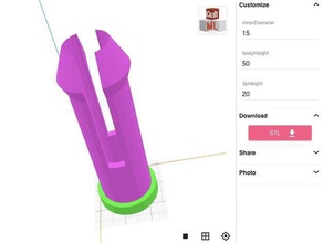 craftml through plug customizable tools 3d print model - Mito3D