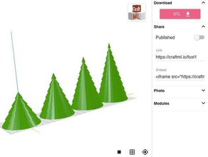 craftml árvore de natal personalizável arte 3d print model - Mito3D