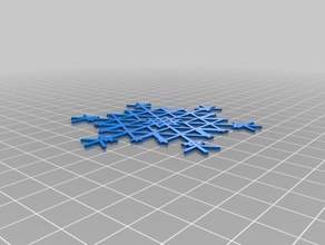 snowflake 7 interactive art customized 3d print model - Mito3D