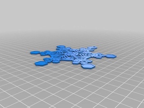 snowflake 9 interactive art customized 3d print model - Mito3D