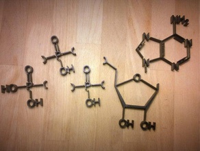 adenosine mono- di- tri- phosphate biology diphosphate adp amp atp makeredchallenge molecule structural formula 3d print model - Mito3D