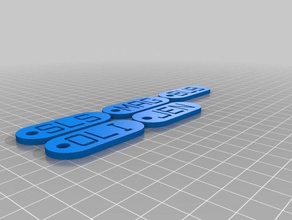 5 dog tag keychains customized 3d print model - Mito3D