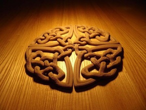 decorative celtic roundel art beautiful carving decoration design knot wood woodworking 3d print model - Mito3D
